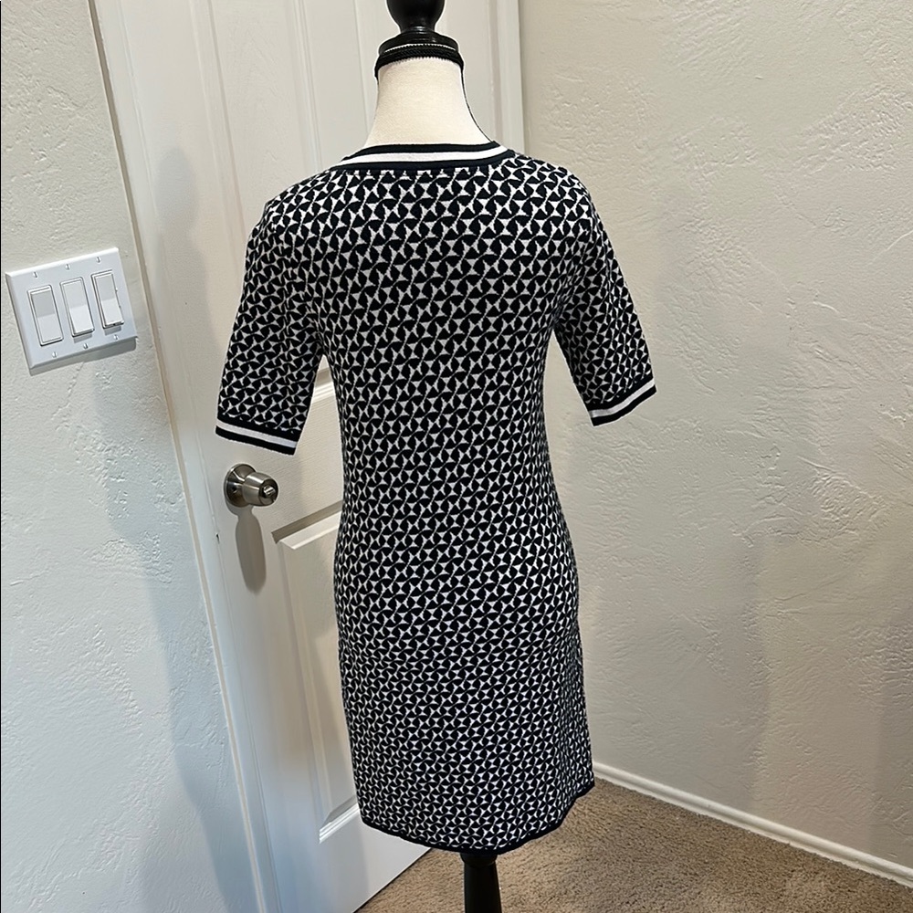 Boden Black and White Sheath Mini Dress - Picture 5 of 13